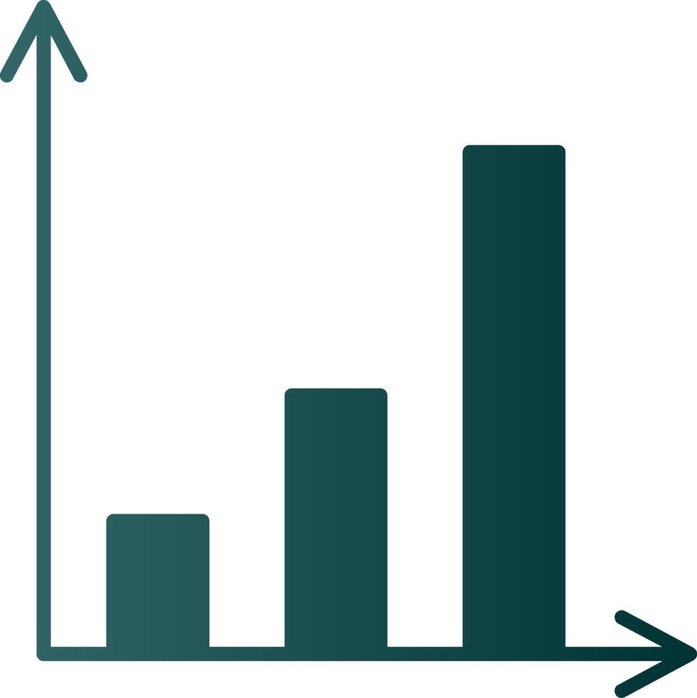 Growth Glyph Gradient Icon vector