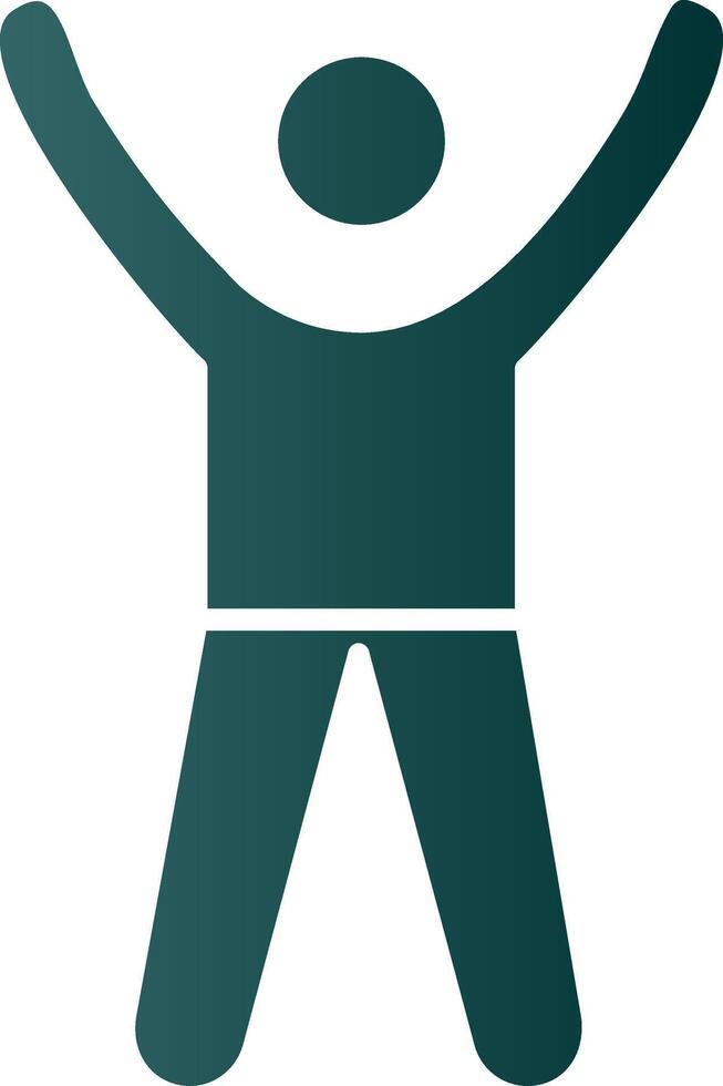 Cheer Up Glyph Gradient Icon vector