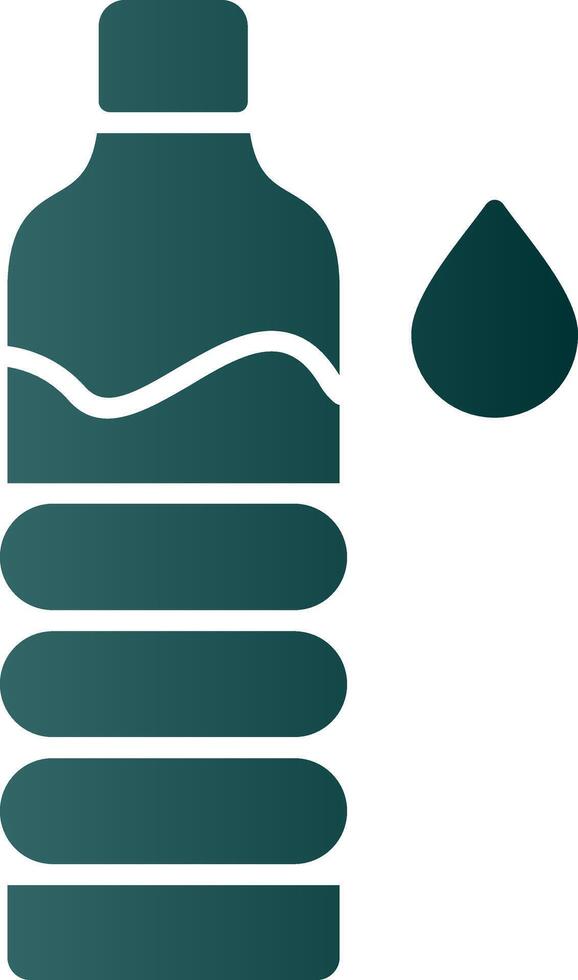 Water Bottle Glyph Gradient Icon vector