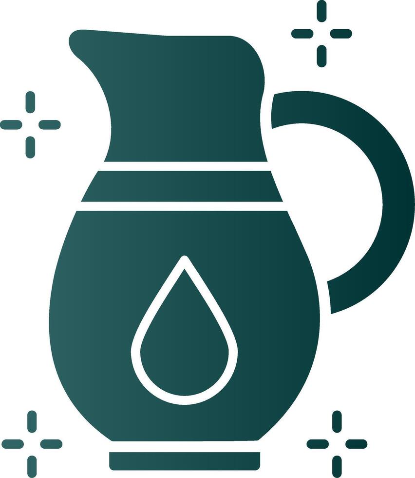 Jug Glyph Gradient Icon vector