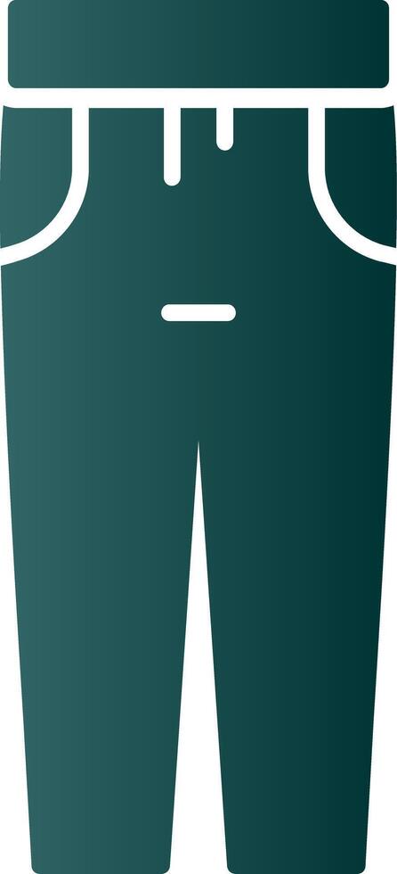 pantalones glifo degradado icono vector