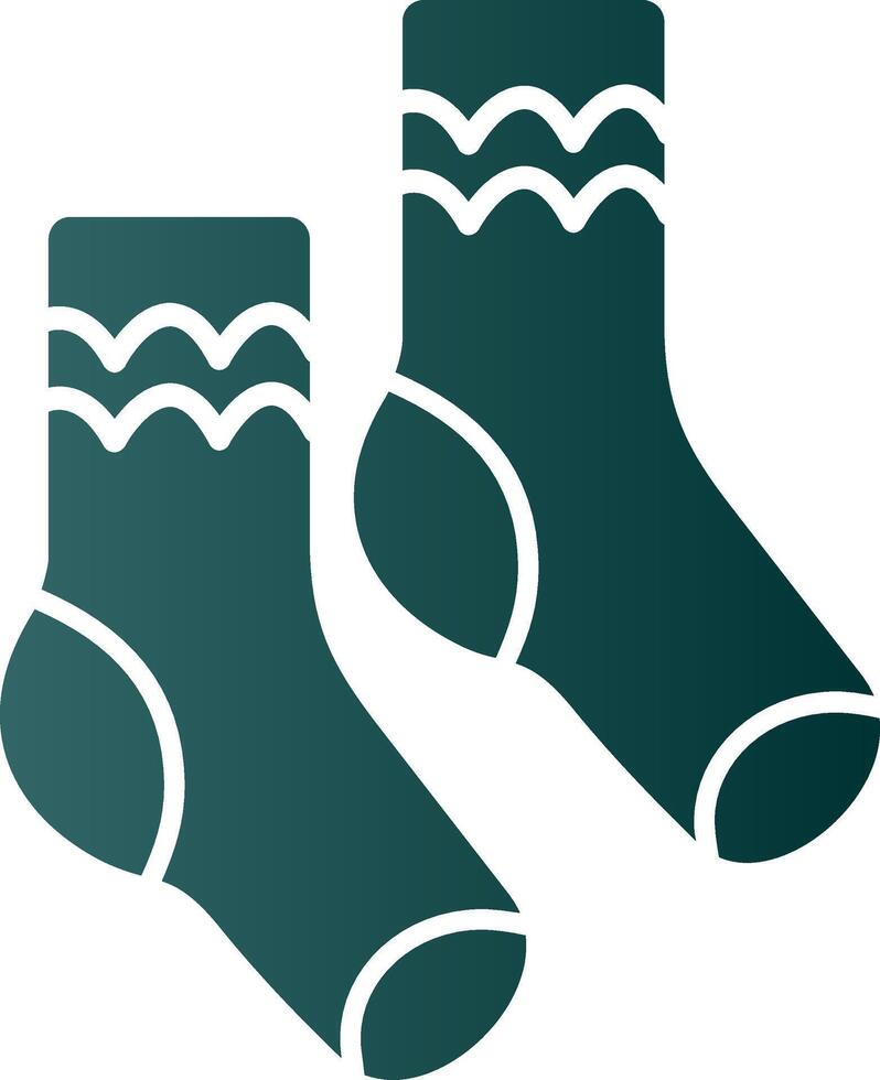 Pair of Socks Glyph Gradient Icon vector