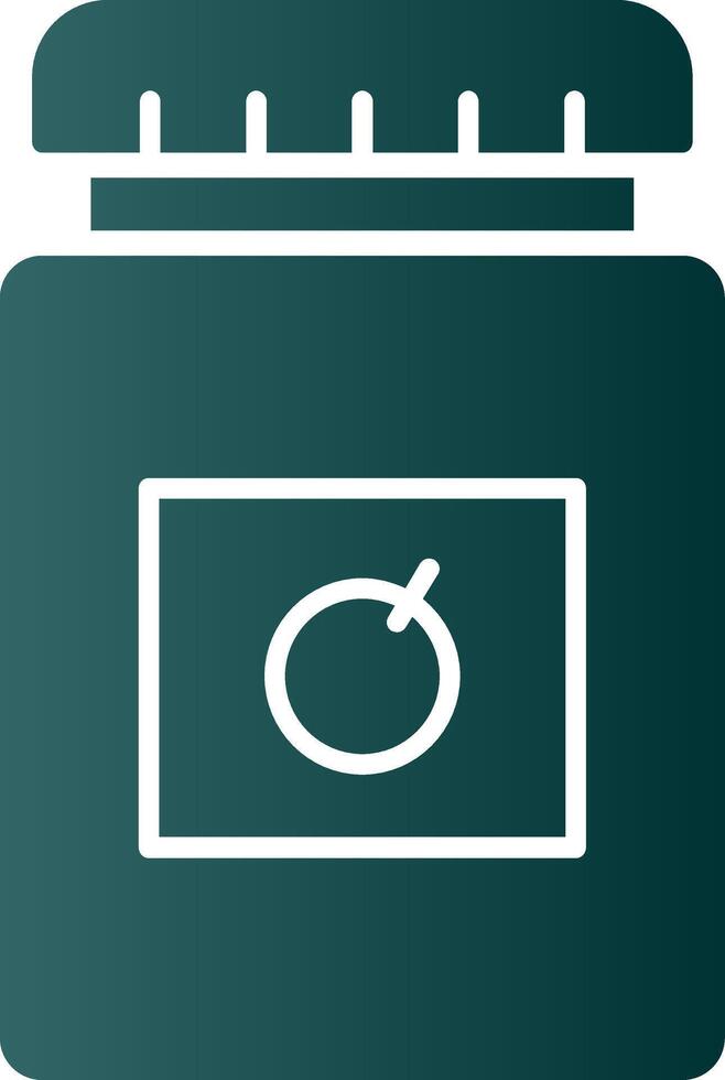 Jam Jar Glyph Gradient Icon vector