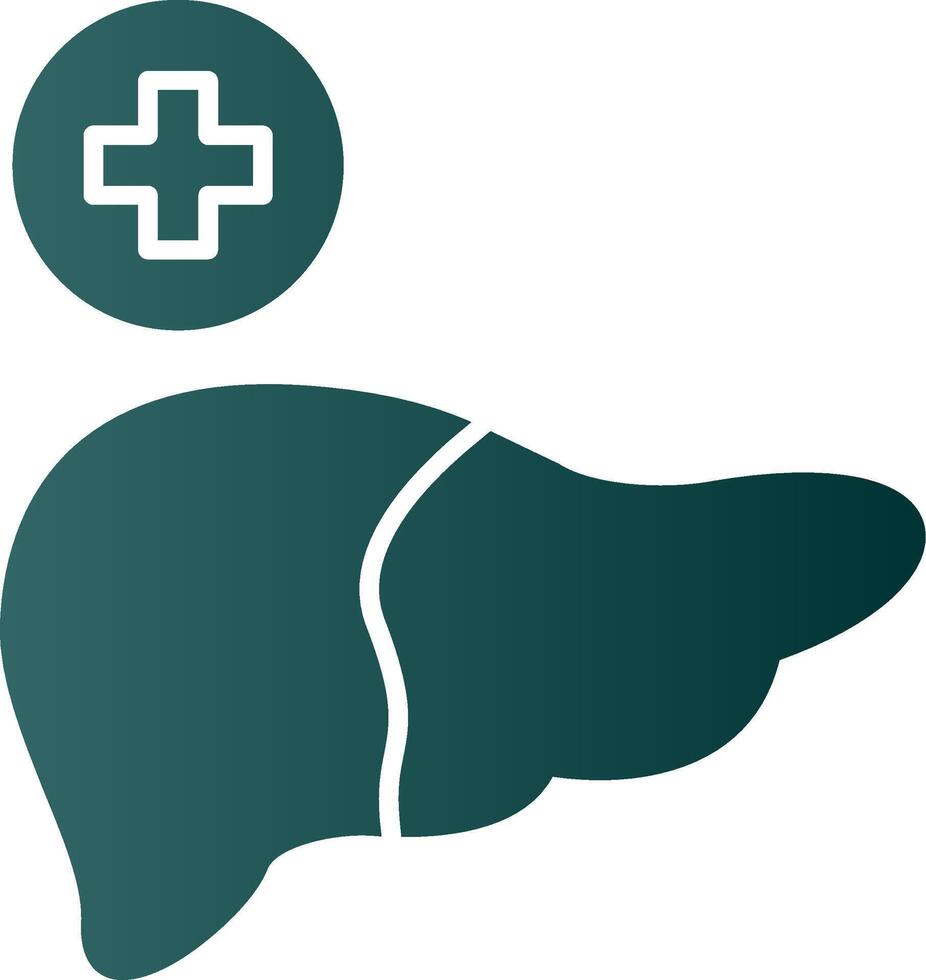 Liver Glyph Gradient Icon vector