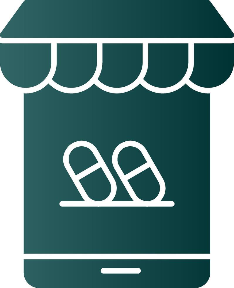 Online Pharmacy Glyph Gradient Icon vector