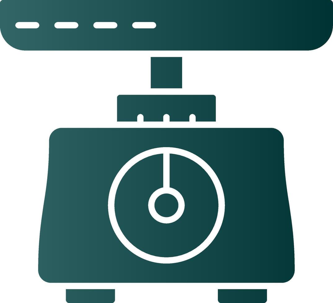 Weighing Scale Glyph Gradient Icon vector