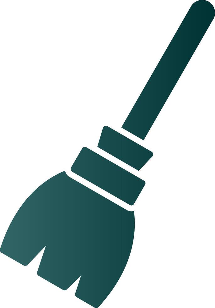 Broom Glyph Gradient Icon vector