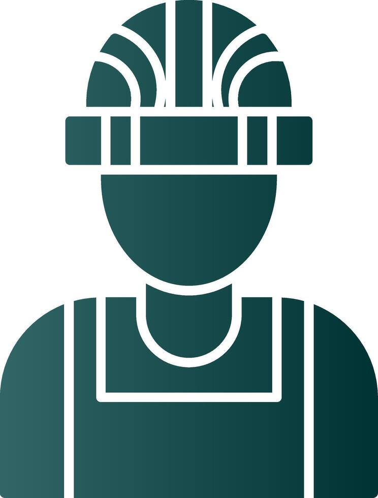 Builder Male Glyph Gradient Icon vector