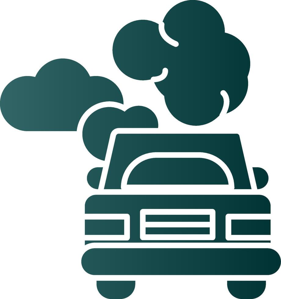 Car Pollution Glyph Gradient Icon vector