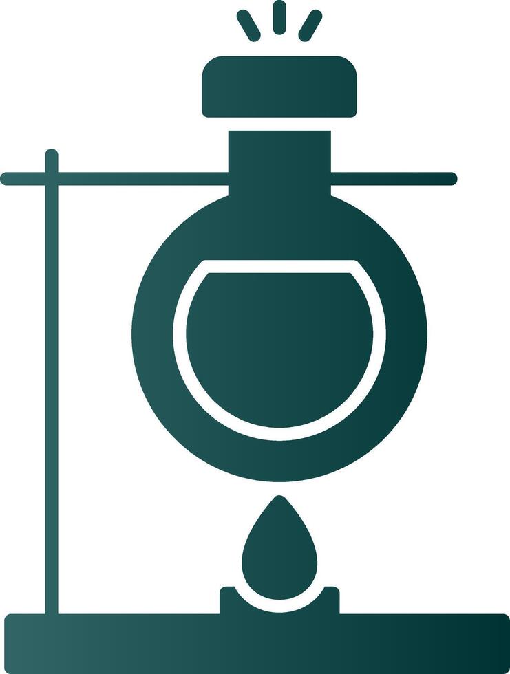 Bunsen Burner Glyph Gradient Icon vector