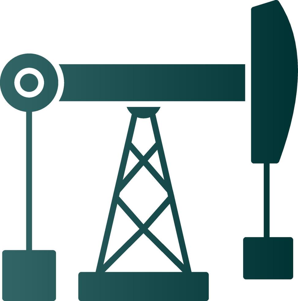Fossil Fuel Glyph Gradient Icon vector