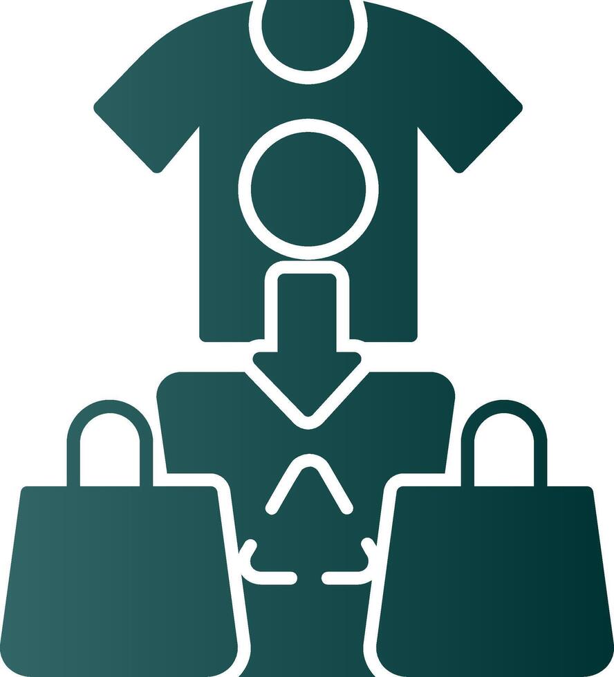 Overconsumption Glyph Gradient Icon vector