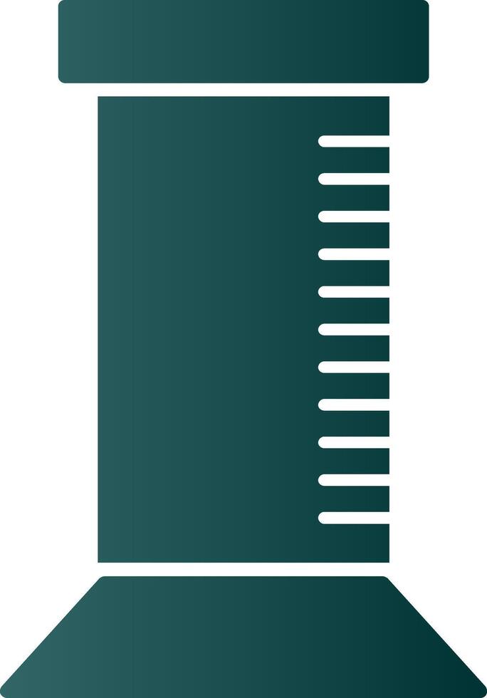 Graduated Cylinder Glyph Gradient Icon vector
