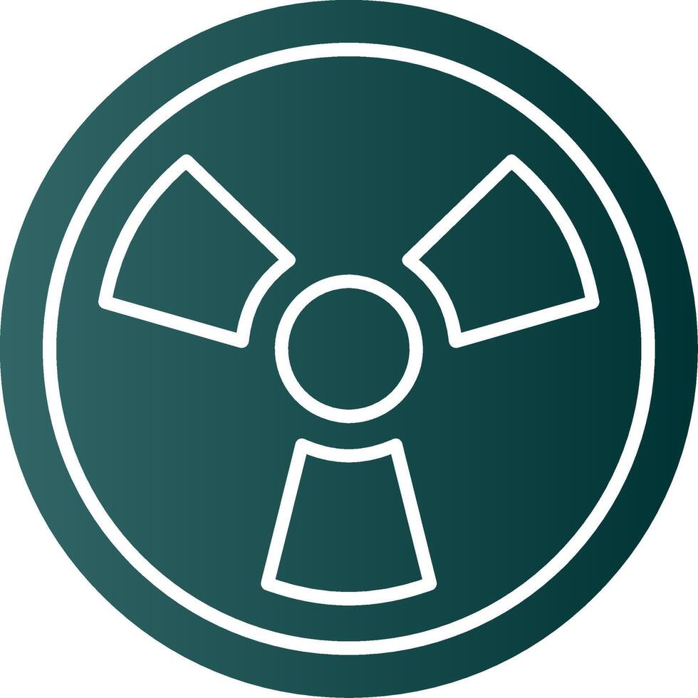 Nuclear Glyph Gradient Icon vector