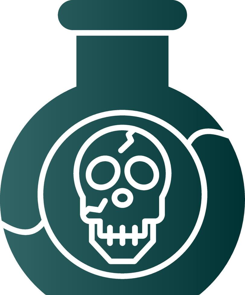 Poison Glyph Gradient Icon vector