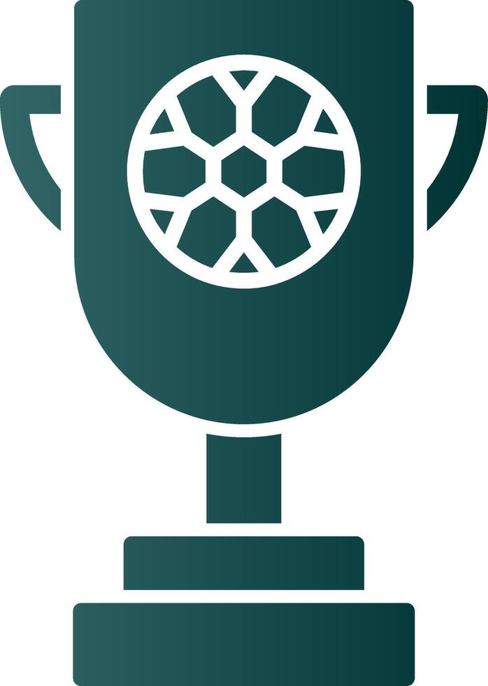 icono de gradiente de glifo de trofeo vector