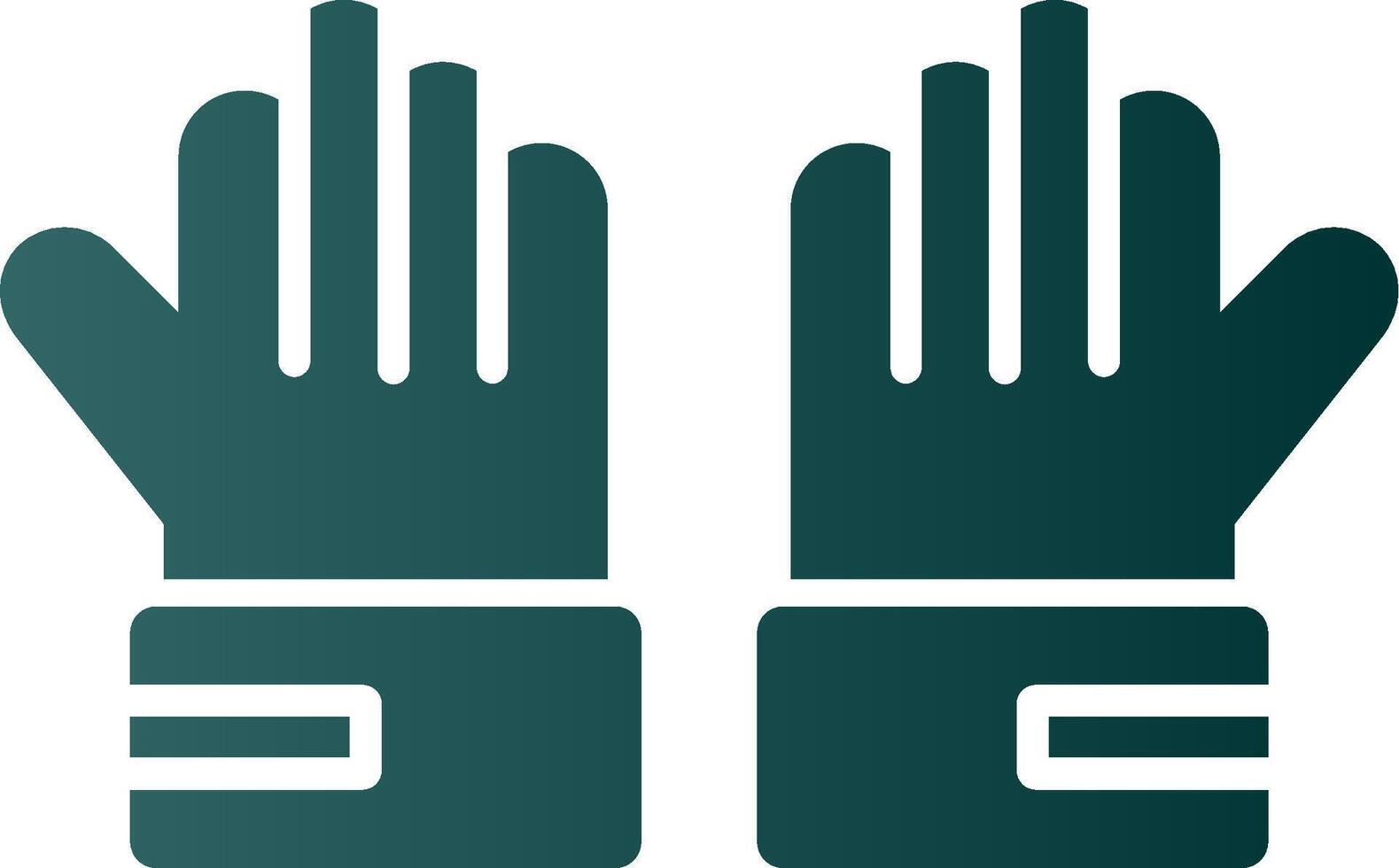 Goalie Gloves Glyph Gradient Icon vector