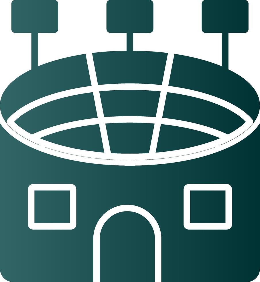 Stadium Glyph Gradient Icon vector