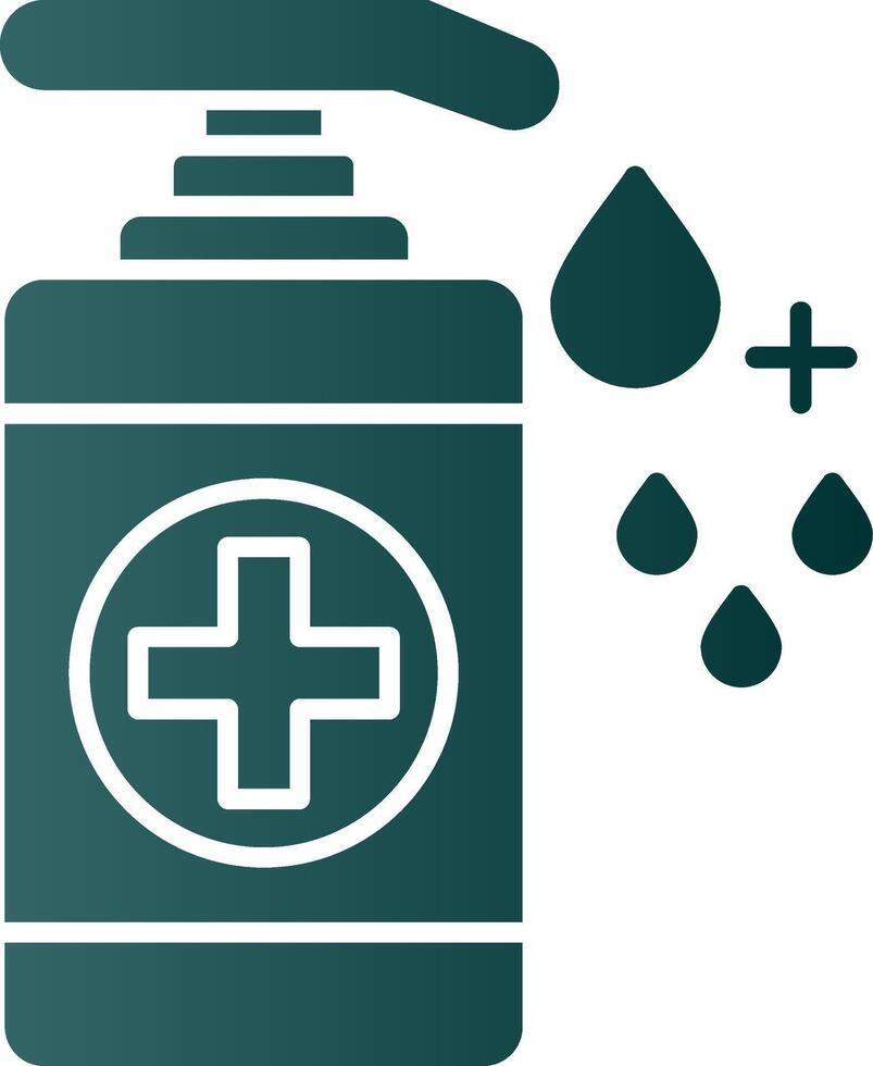 Hand Sanitizer Glyph Gradient Icon vector