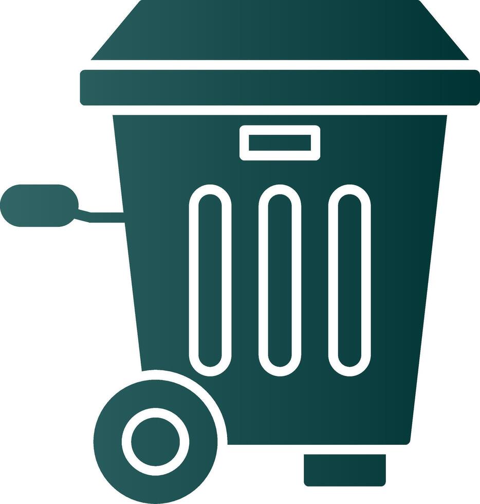 Trash Bin Glyph Gradient Icon vector