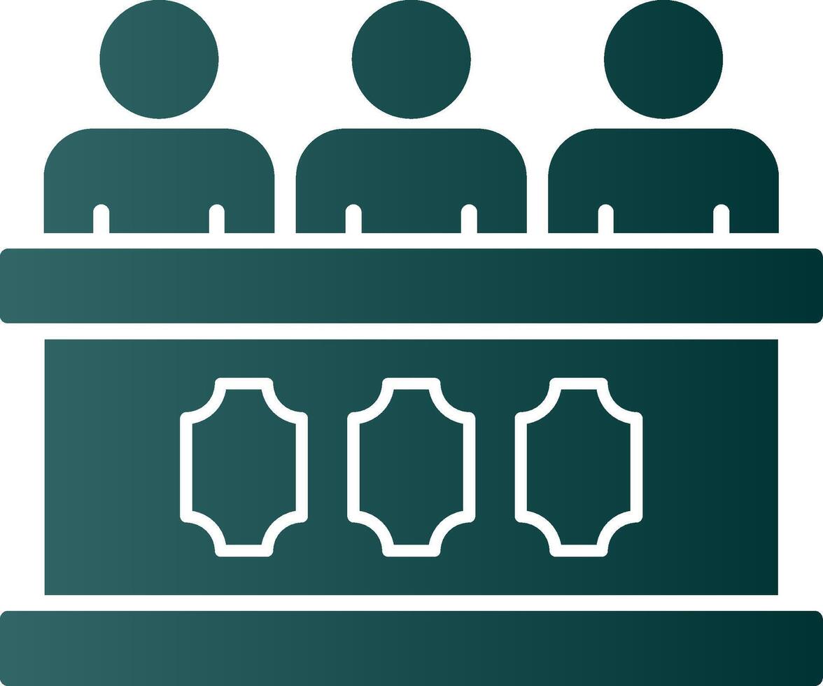 Panel of judges Glyph Gradient Icon vector