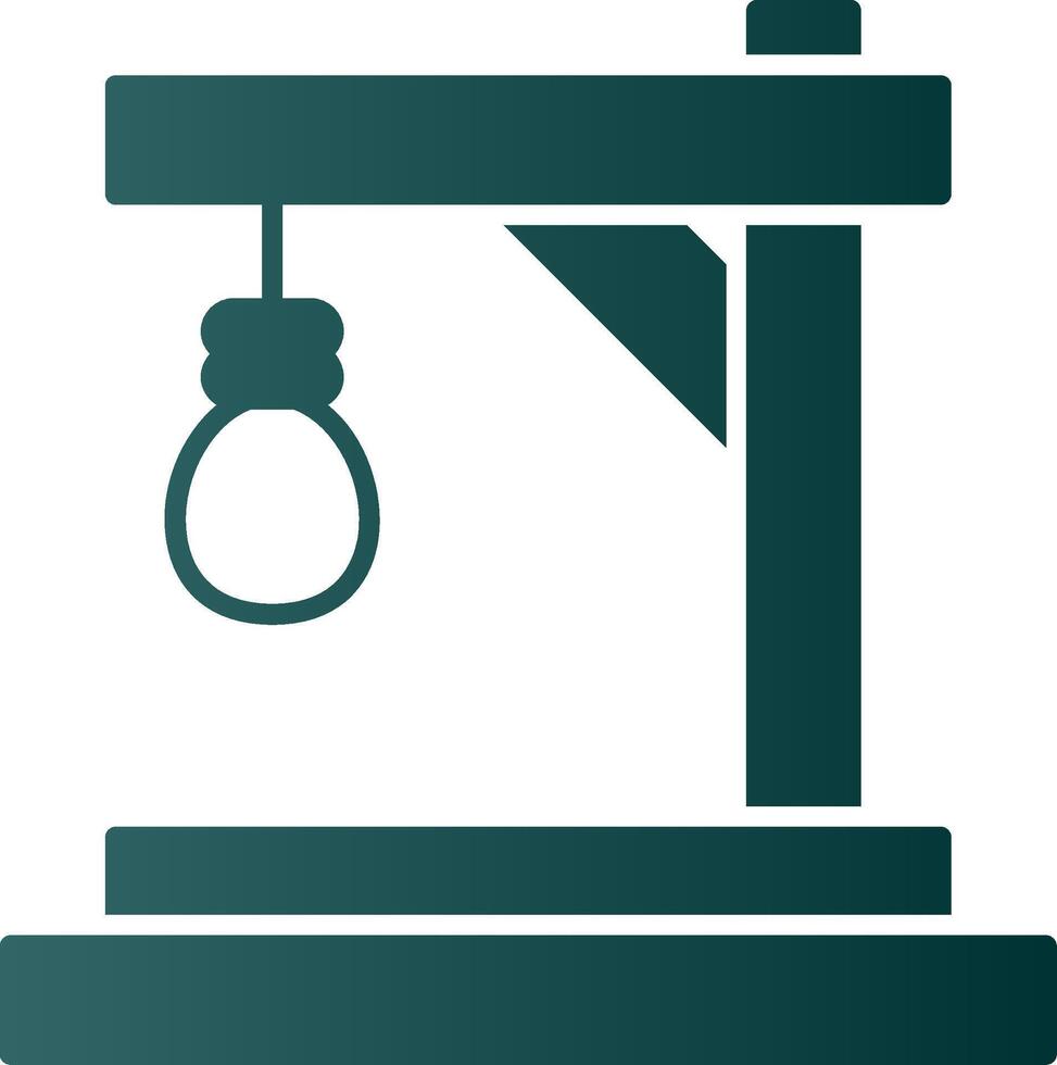 Gallows Glyph Gradient Icon vector