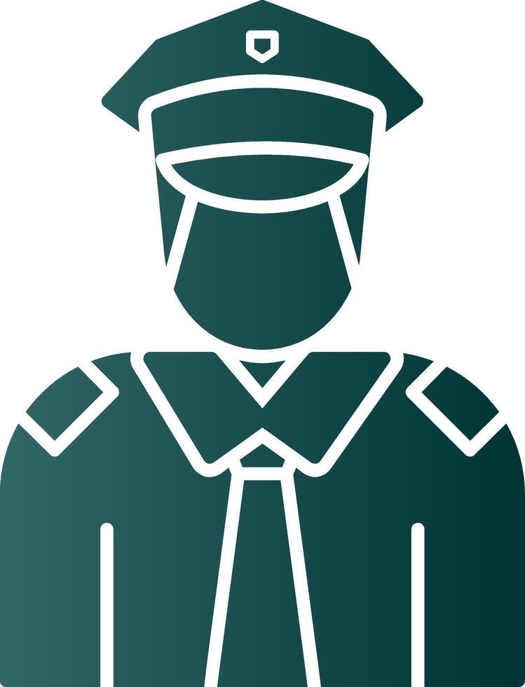 Policeman Glyph Gradient Icon vector