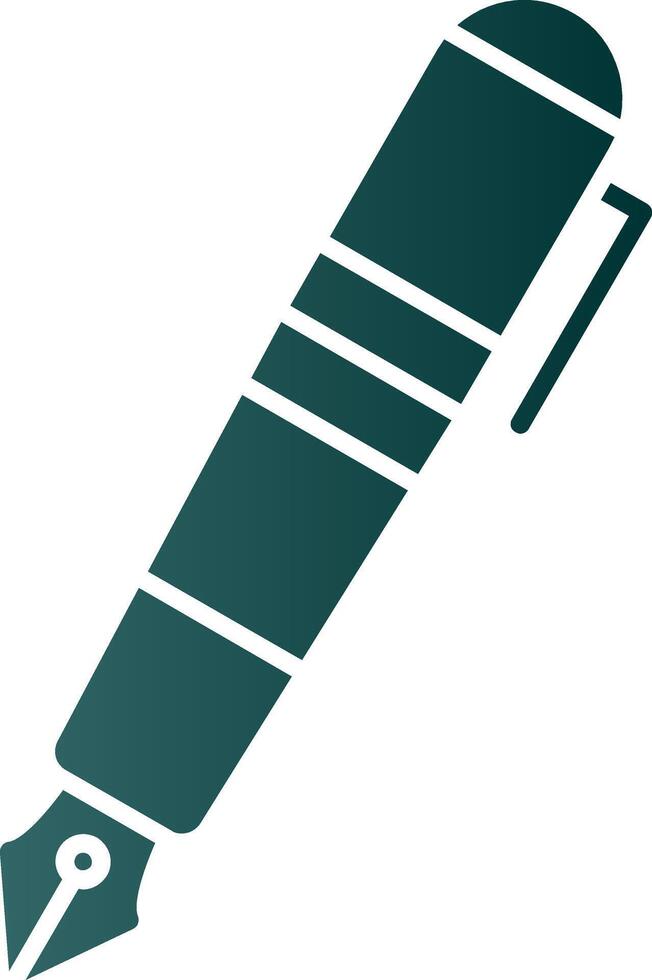 Fountain Pen Glyph Gradient Icon vector