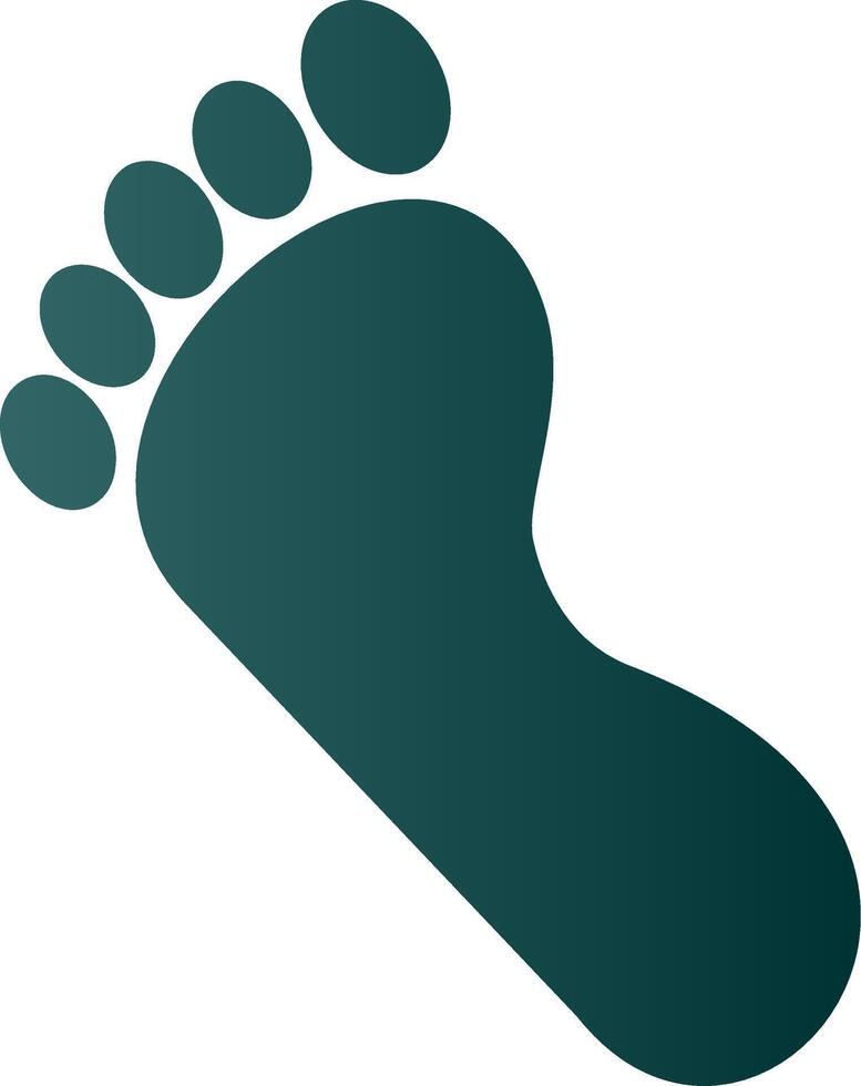 Footprint Glyph Gradient Icon vector