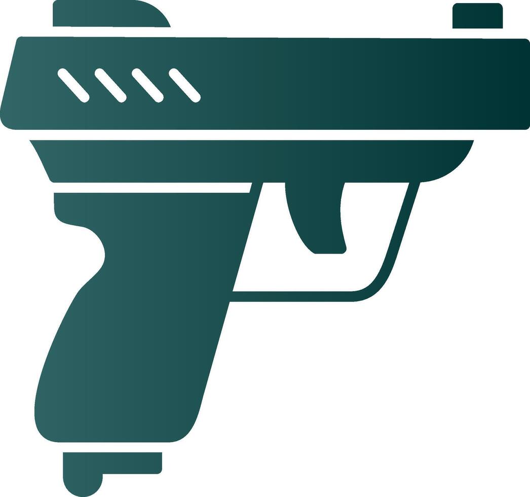 pistola glifo degradado icono vector