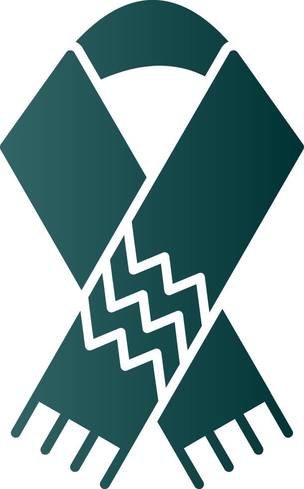 Scarf Glyph Gradient Icon vector