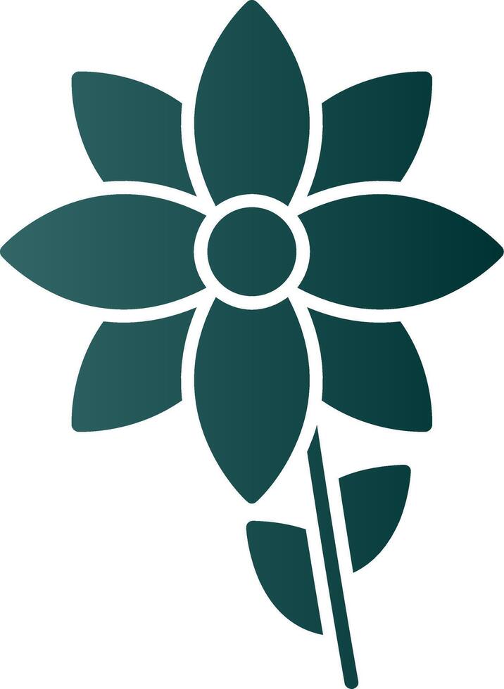 Flower Glyph Gradient Icon vector