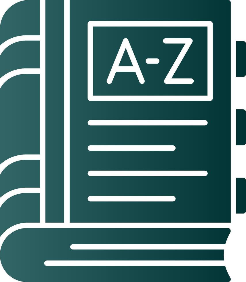 Dictionary Glyph Gradient Icon vector