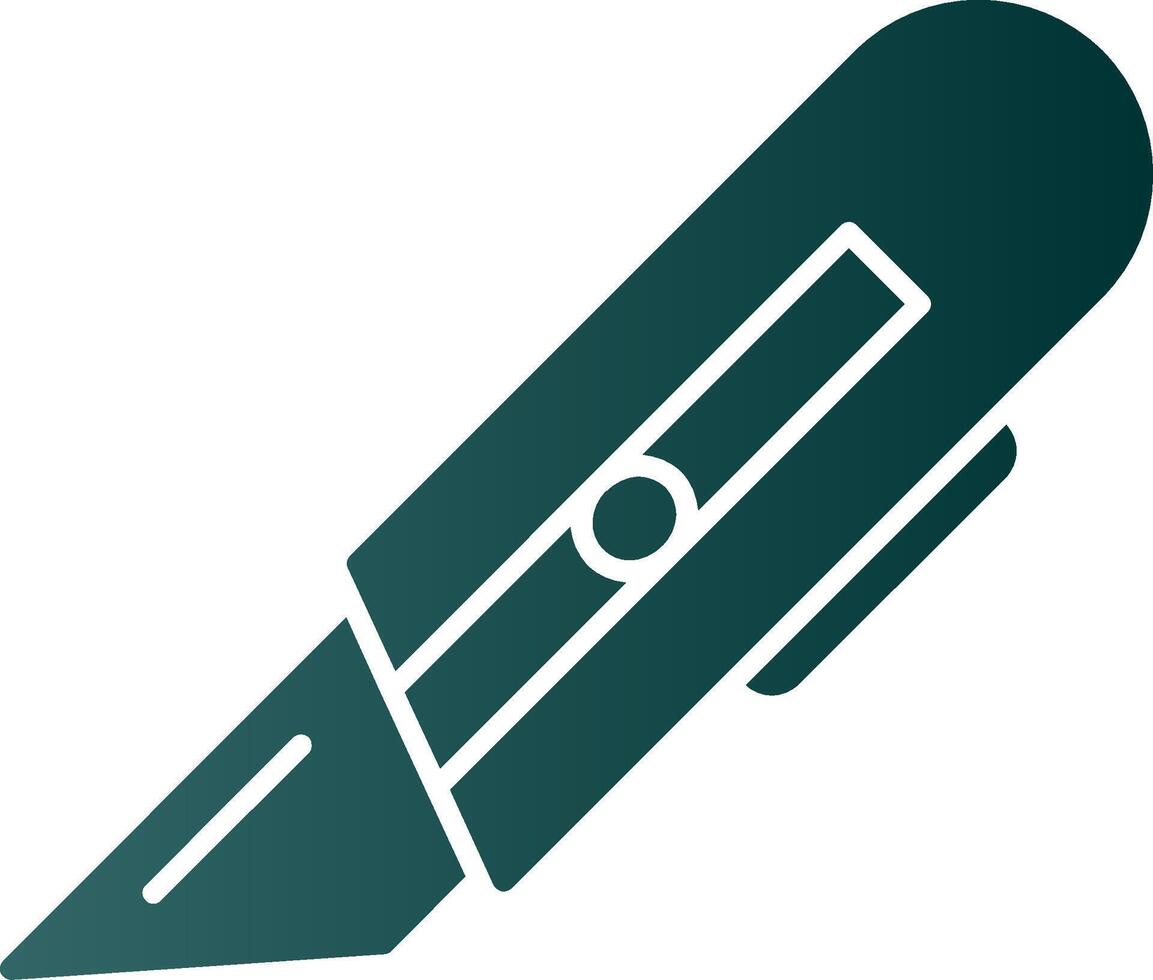 utilidad cuchillo glifo degradado icono vector