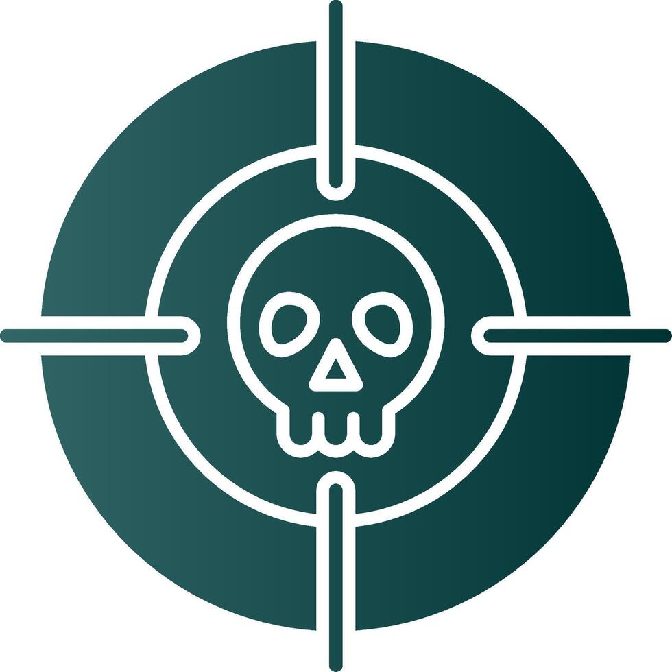 Targeted Glyph Gradient Icon vector
