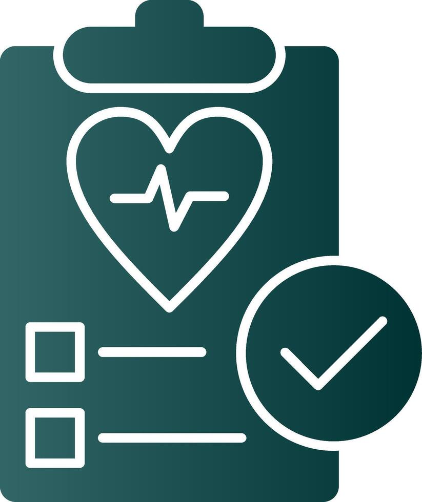 Health Check Glyph Gradient Icon vector
