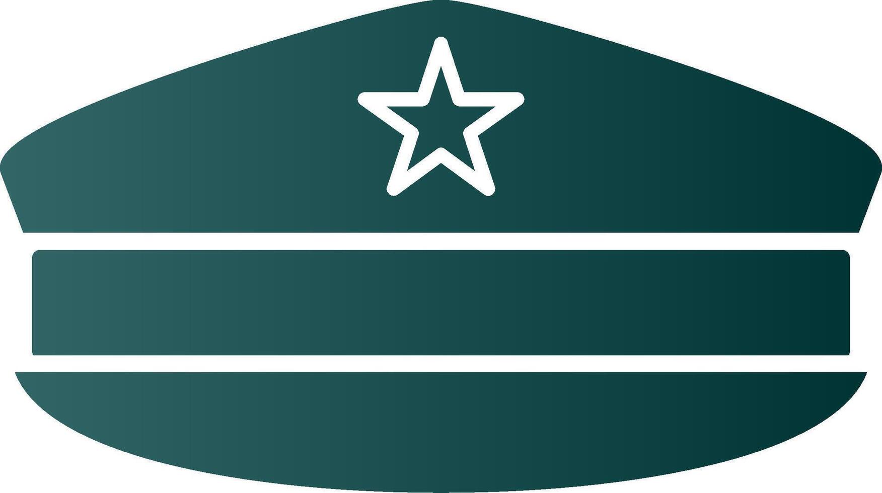 Military Hat Glyph Gradient Icon vector