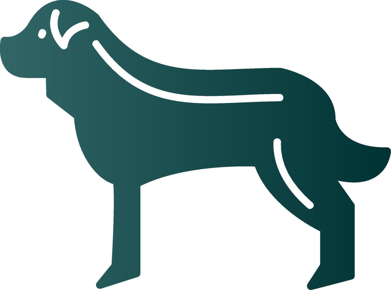 Dog Glyph Gradient Icon vector