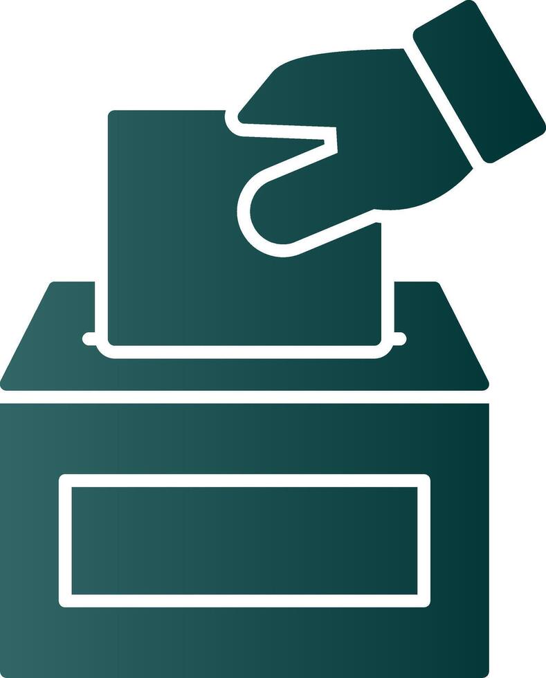 Voting Glyph Gradient Icon vector