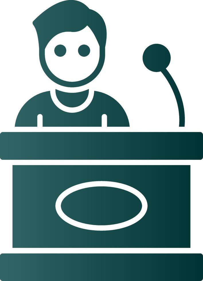 Politician Glyph Gradient Icon vector