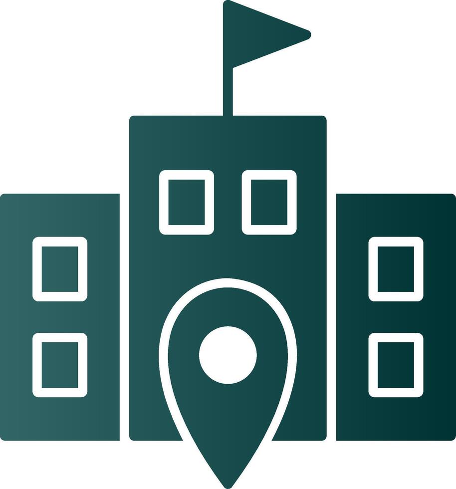Polling Place Glyph Gradient Icon vector