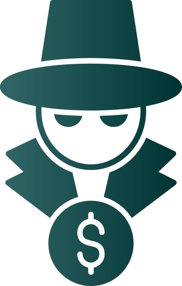 Fraud Glyph Gradient Icon vector