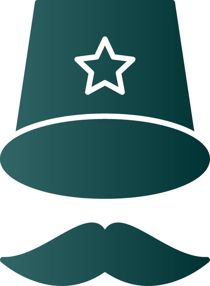 Top Hat Glyph Gradient Icon vector