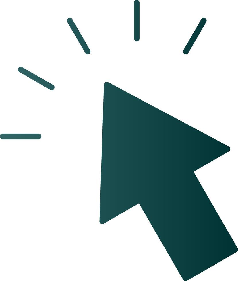 Mouse Cursor Glyph Gradient Icon vector