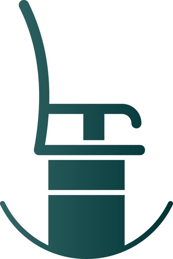Rocking Chair Glyph Gradient Icon vector