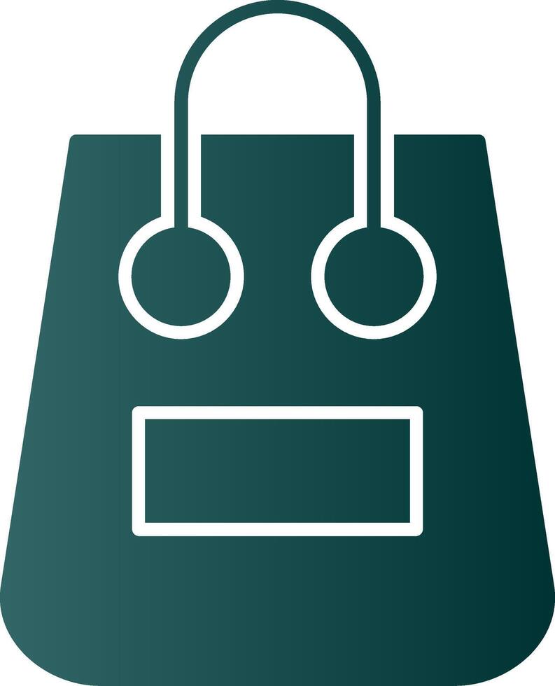 icono de gradiente de glifo de bolsa de compras vector