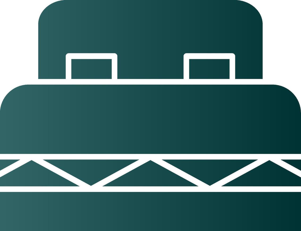 Double Bed Glyph Gradient Icon vector