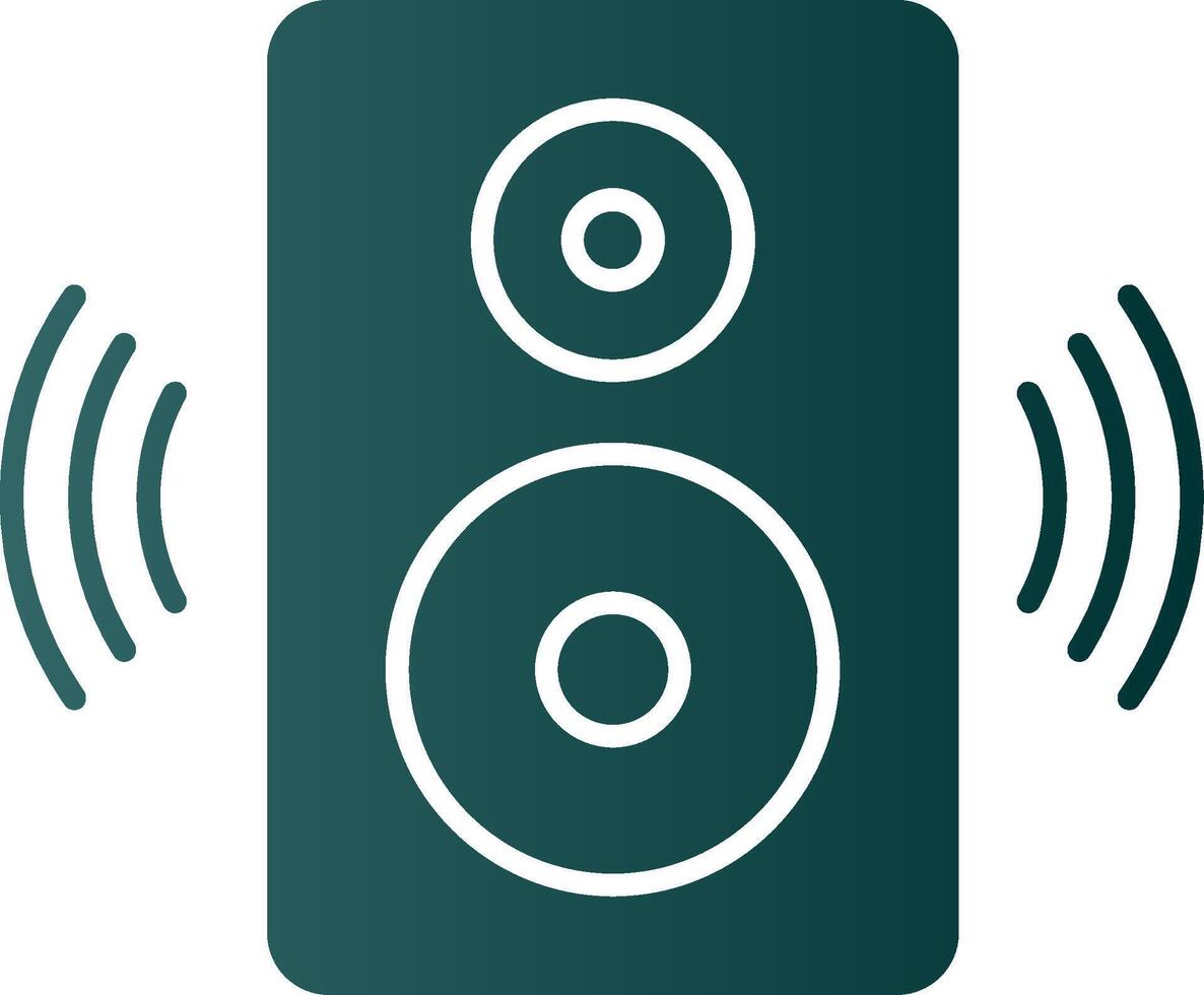 icono de gradiente de glifo de altavoz vector