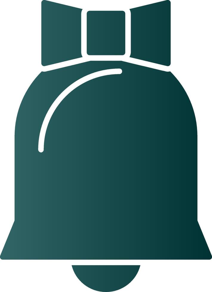 Wedding Bell Glyph Gradient Icon vector