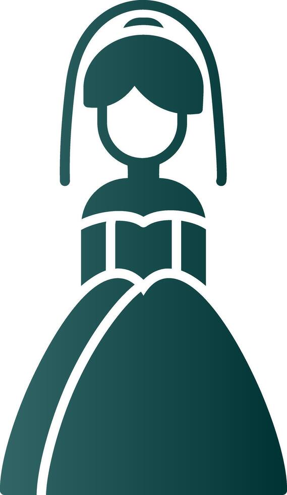 Bride Glyph Gradient Icon vector